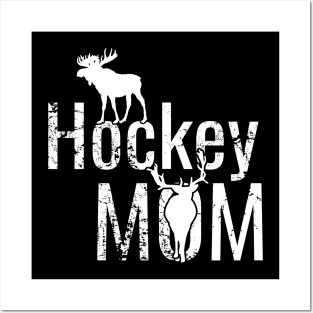 American Hockey Mom in White and Black Posters and Art